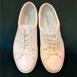 New Republic White Sneakers, sz 10. Only worn a couple of x’s. Great condition!